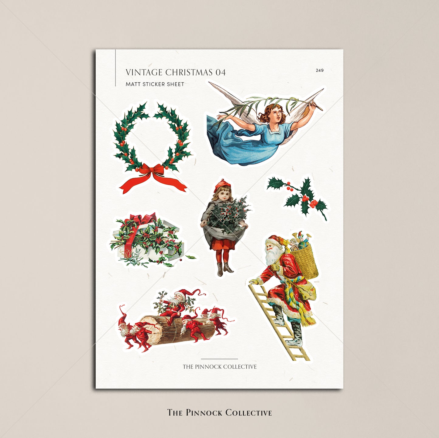 Vintage Christmas Sticker Sheet