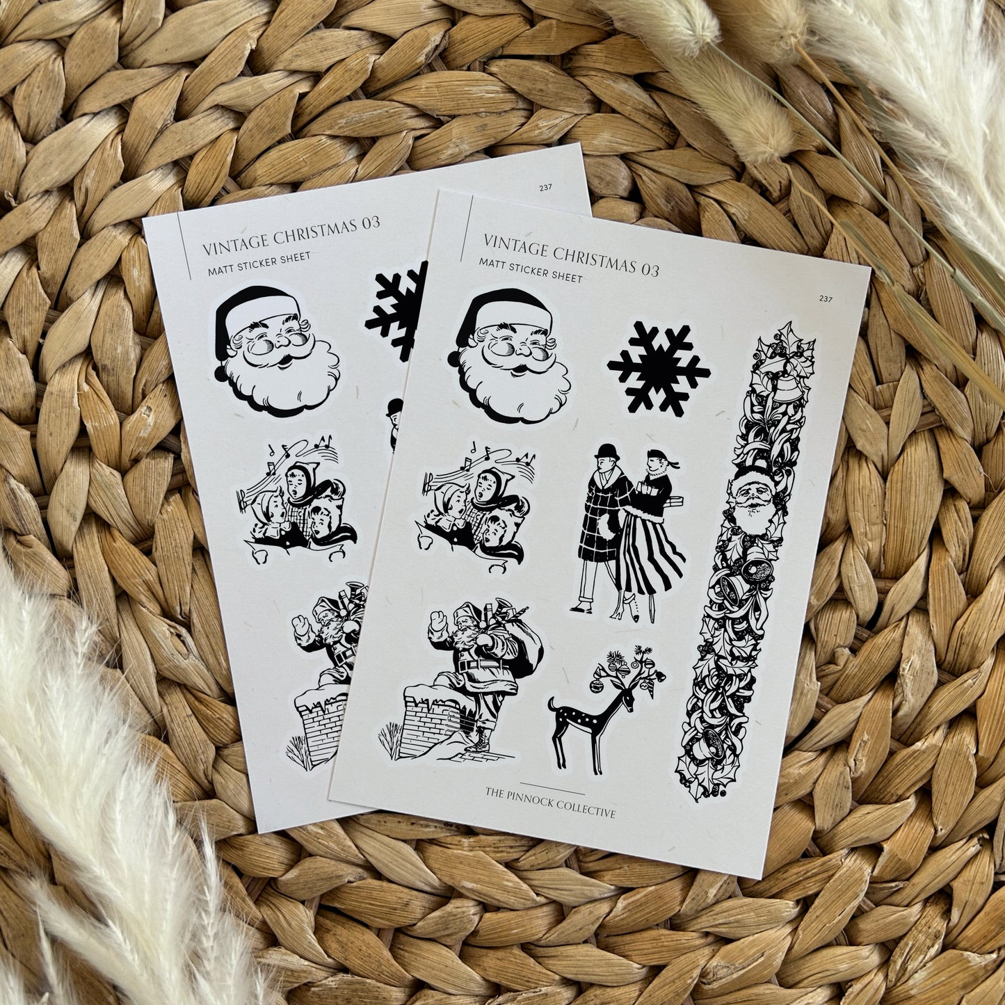 Vintage Christmas Sticker Sheet
