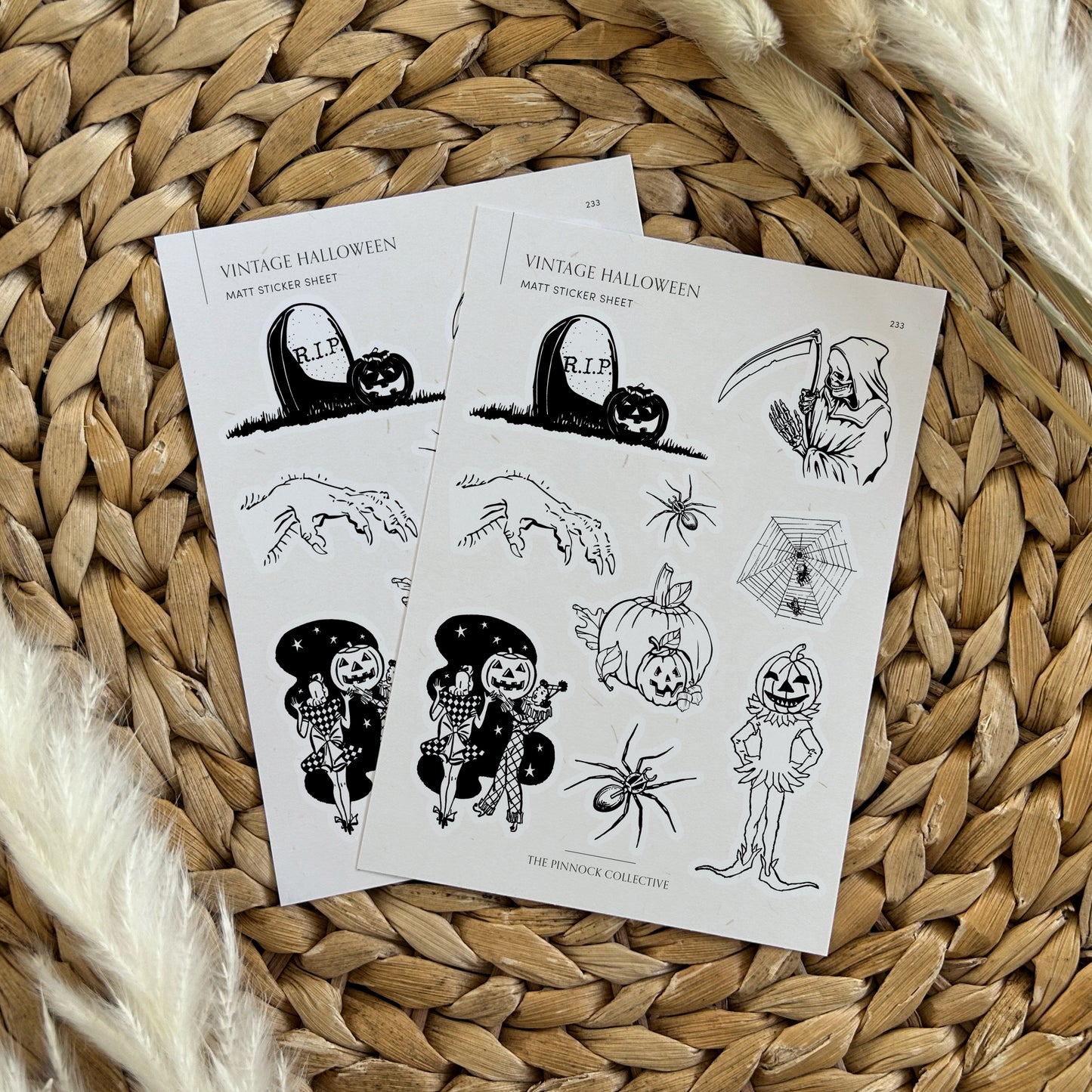 Vintage Halloween Sticker Sheet