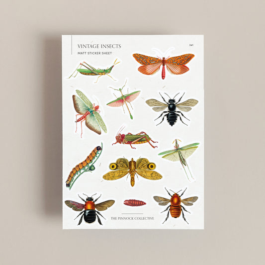 Vintage Insects Sticker Sheet
