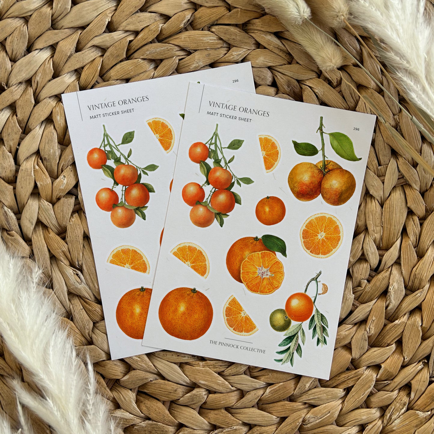 Vintage Orange Sticker Sheet