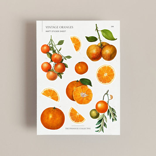 Vintage Orange Sticker Sheet