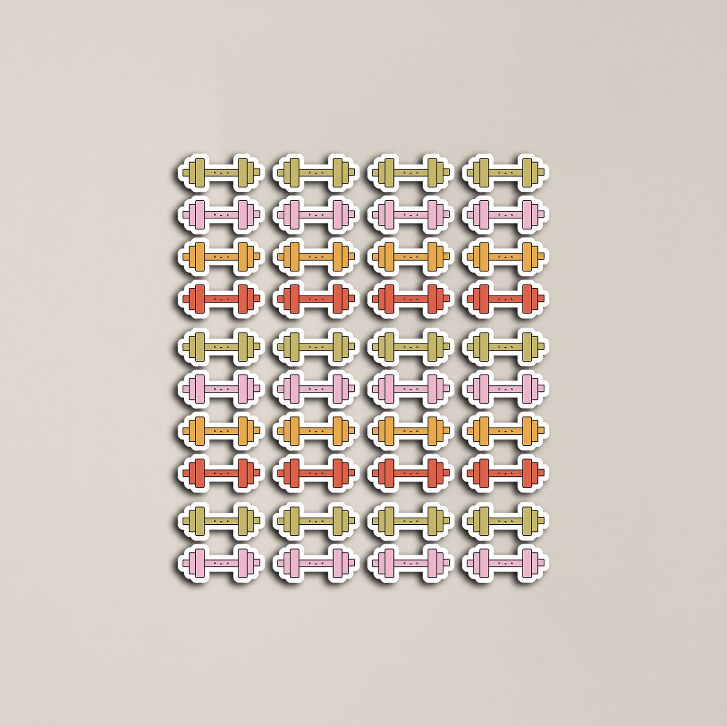 Gym Weights Sticker Sheet