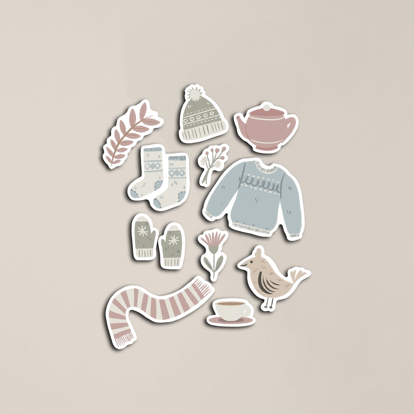 Winter Illustrations Sticker Sheet