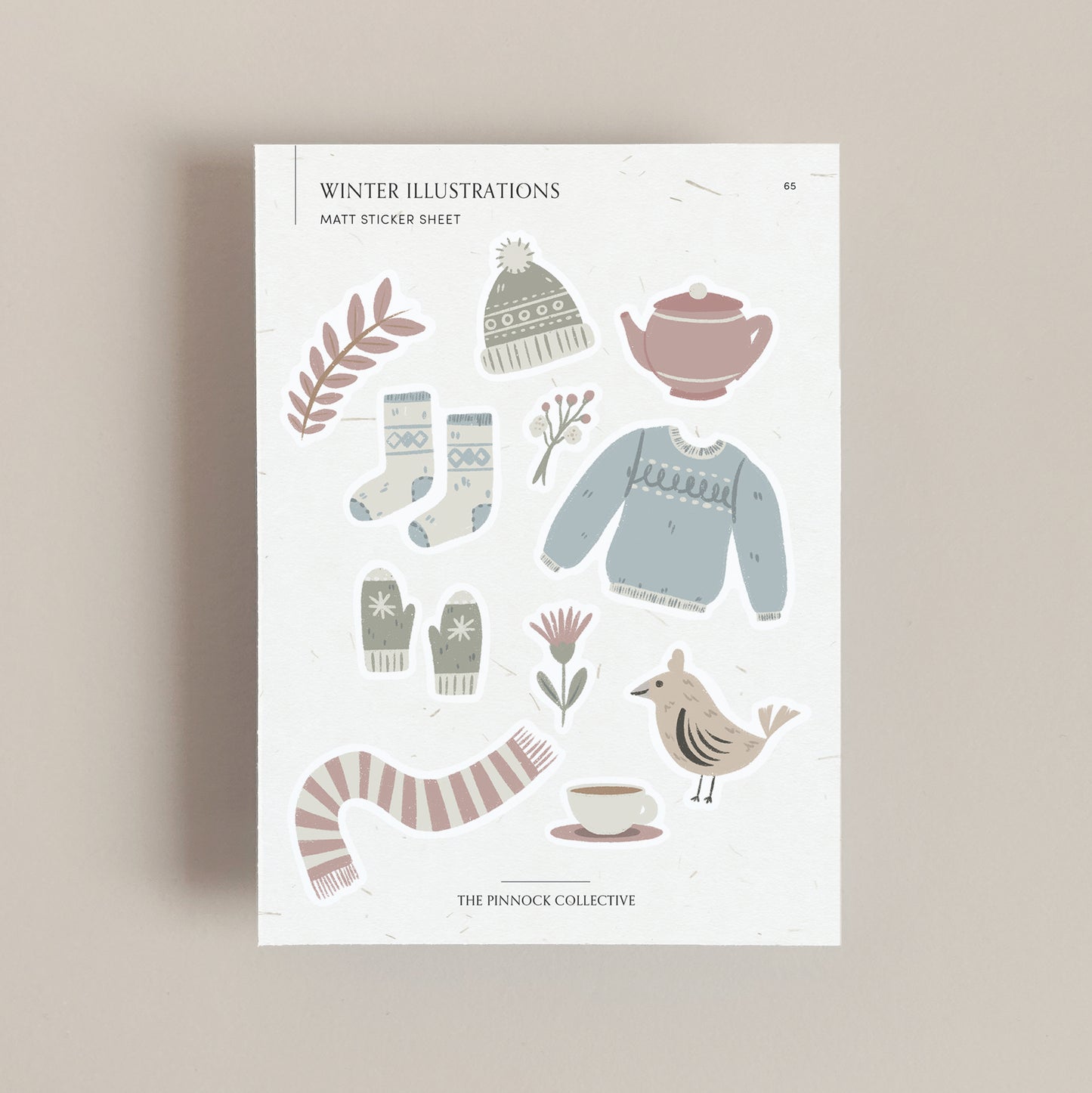 Winter Illustration Sticker Sheet