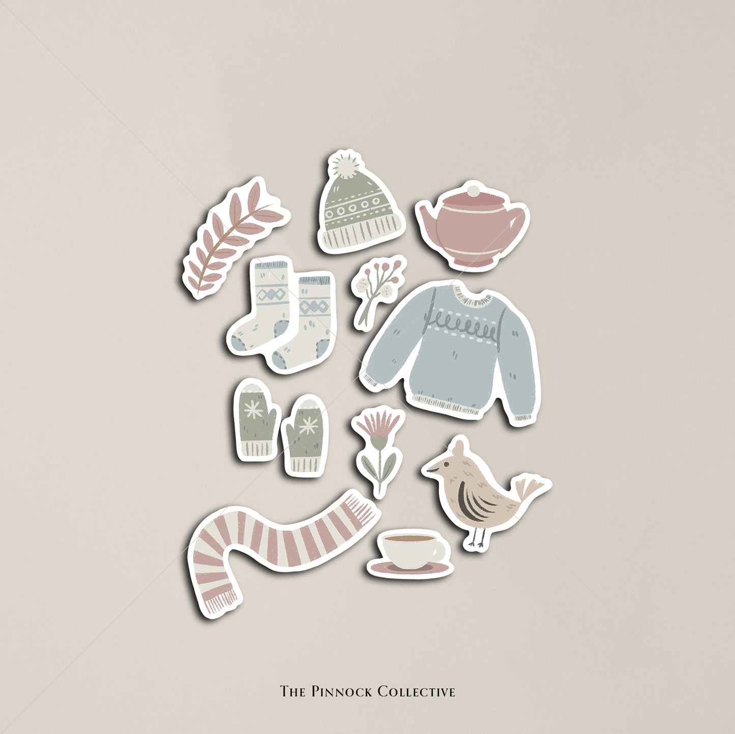 Winter Illustration Sticker Sheet
